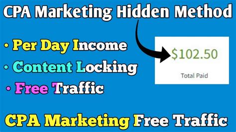 Cpa Marketing Free Traffic Method Cpa Content Locking Free Method