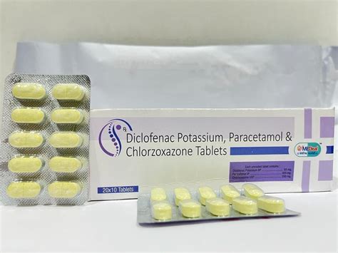 Diclofenac Potassium Paracetamol And Chlorzoxazone Tablets Mg