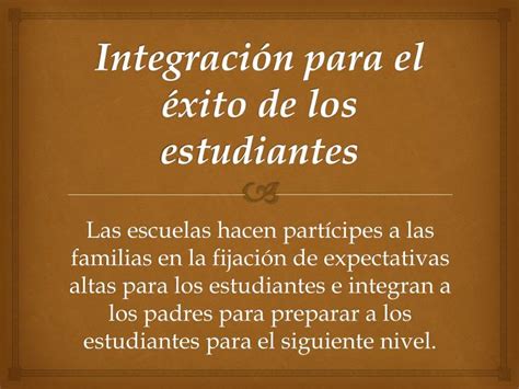 PPT Integración para el éxito de los estudiantes PowerPoint