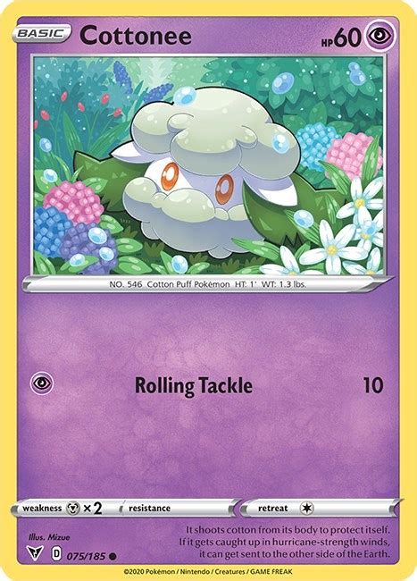 Cottonee SWSH04 Vivid Voltage Pokemon