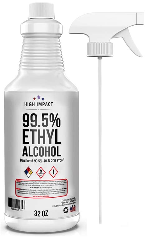 HIGH IMPACT 99 5 Ethyl Alcohol Denatured 40 B 200 Proof Alcohol Made