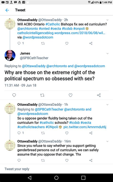 Former OECTA Prez Jamesjjryan And Professional Catholics At OECTA Union Oppose Making Sex