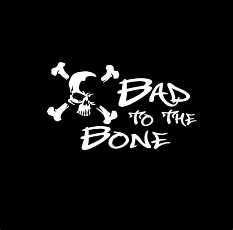 Bad To The Bone Skull Window Decal Sticker | Custom Made In the USA ...