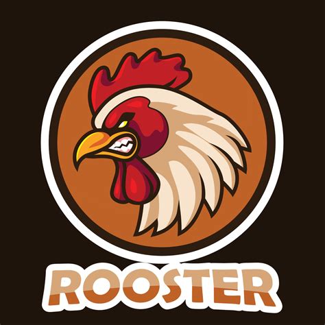 Cartoon angry rooster head mascot design 20004065 Vector Art at Vecteezy