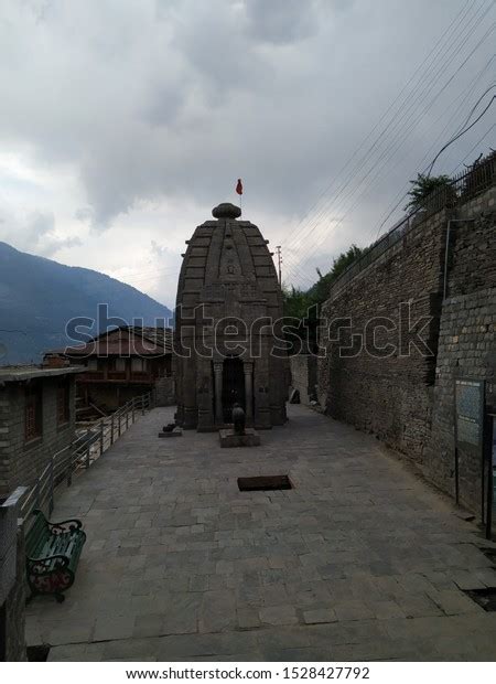 Vintage Wooden Temple Naggar Kullu Valley Stock Photo