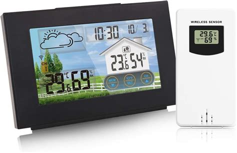 Honeytecs Multifunction Digital Weather Station LCD Alarm Clock Indoor