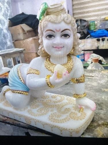 White Color Marble Bal Krishna Statue At Best Price In Alwar Smvdk Handicrafts