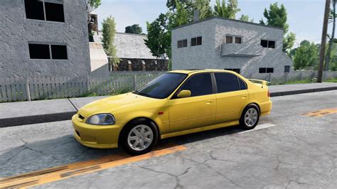 Beamng Drive Honda Civic Car Show Test Drive Crash Youtube