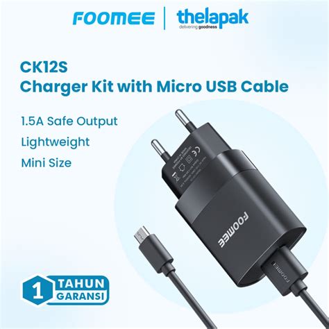 Jual Charger Micro Foomee Ck Adapter With Cable Micro Meter