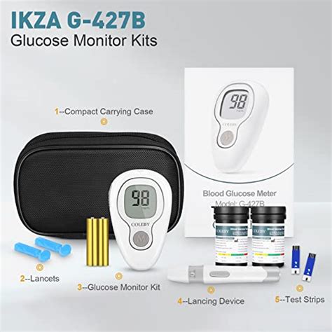 Ikza G B Glucose Monitor Kit Lancets Glucometer Strips