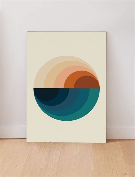 Abstract Half Circle Gradient Printable Art Minimalist Print - Etsy ...