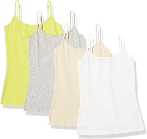 Amazon Essentials Womens Slim Fit Camisole Pack Of 4 Small Ebay