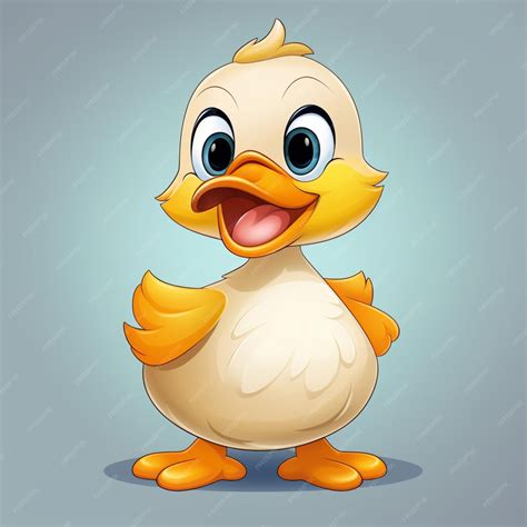 Premium Ai Image Duck 2d Cartoon Vector Illustration On White Background