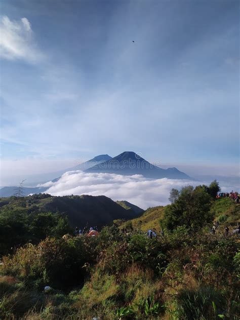 Mount Selamat Sumbing Sindoro Stock Image Image Of Wave Reflection