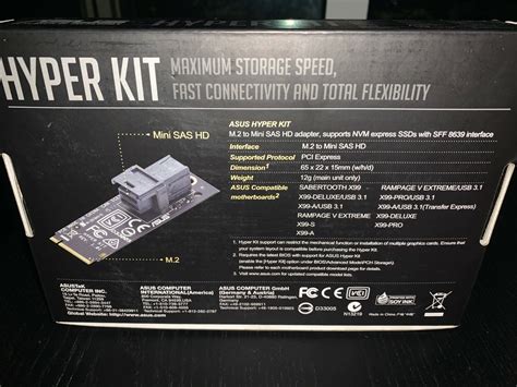 ASUS Hyper Kit M 2 To Mini SAS HD Adapter EBay