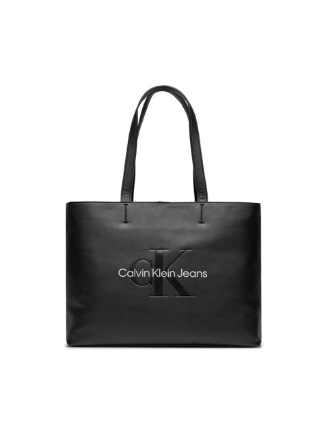 Bolso Calvin Klein Jeans Sculpted Slim Tote Mono K K Negro