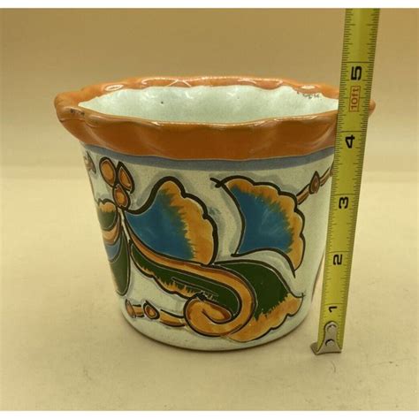 Talavera Accents Talavera Folk Art Mexican Pottery Bowl Cactus