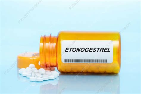 Etonogestrel pill bottle, conceptual image - Stock Image - F036/8092 ...