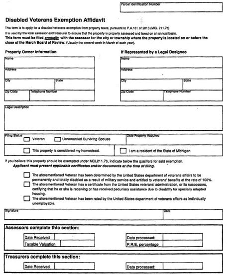 Veteran Income Tax Exemption Submission Form