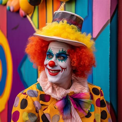 Premium Photo | Clown carnival face painting artiste with clown costume