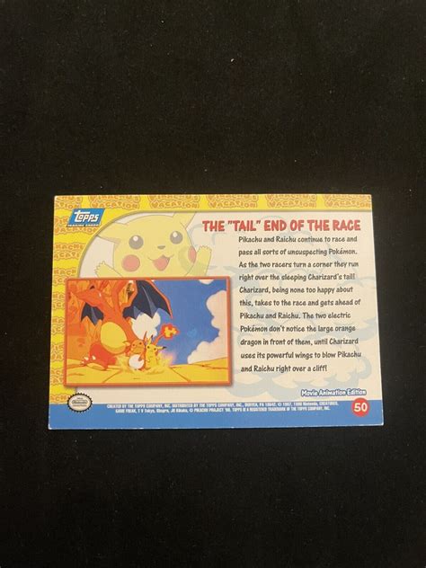 Mavin Topps Pokemon The First Movie CHARIZARD The Tail End Of The