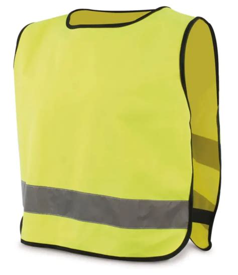 GILET CHASUBLE SÉCURITÉ JAUNE FLUO pour ENFANT PERSONNALISABLE avec