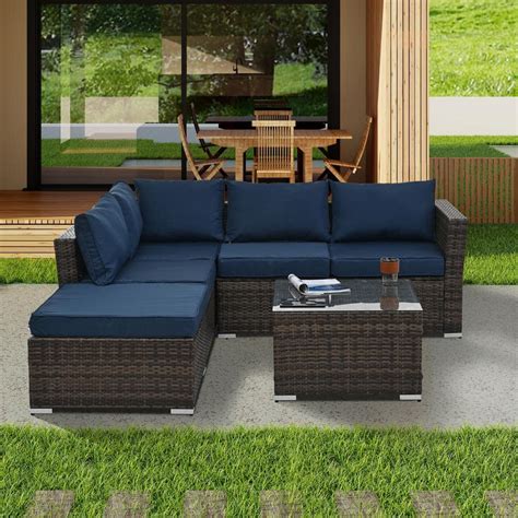 Reviews For Runesay Piece Wicker Sectional Set Patio Furniture Sets