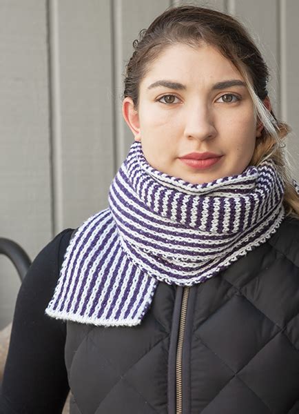 Surprise Stripes Reversible Scarf Audknits