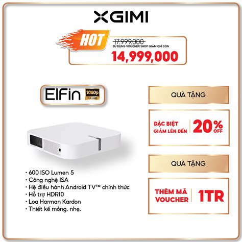 Máy chiếu thông minh XGIMI Elfin Z6X Bản quốc tế Shopee Việt Nam