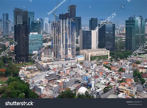 jakarta cityscape building urban landscape indonesia stock photo edit