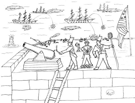 Robin's Great Coloring Pages: Battle of Baltimore, Fort McHenry