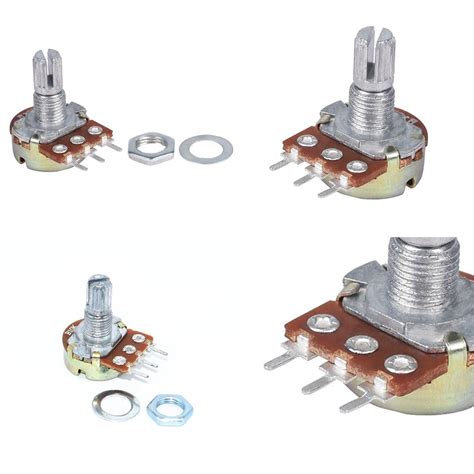 B K Potentiometer Long Knurled Split Shaft Electric Bass Guitar Volume