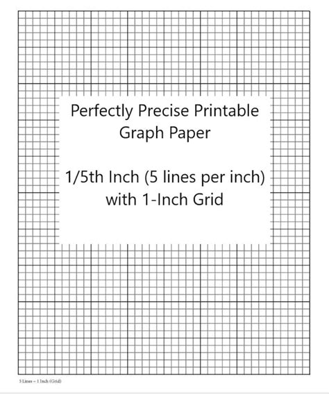 Perfectly Scaled And Precise Printable Graph Paper 1 5 Inch 5 5 5 Lines