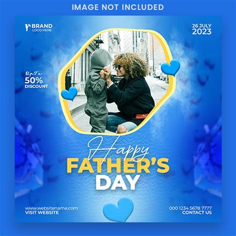 Premium Psd Happy Fathers Day Flyer Social Media Post Template