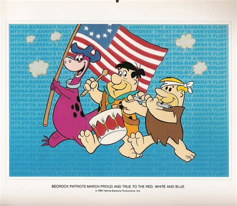 Hanna Barbera Employee Calendar Flintstones Th Of July A