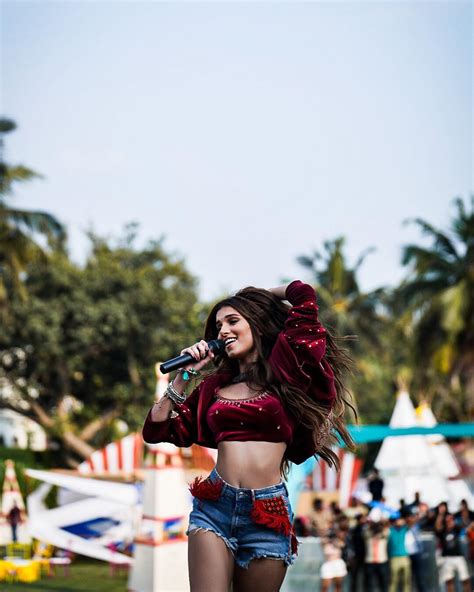 Tara Sutaria Sizzles The Red Velvet Crop Top With Denim Hot Pants Iwmbuzz