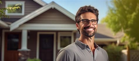 Homem Caucasiano Adulto Moderno Feliz E Confiante Barba E Culos