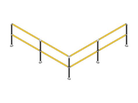 Pedestrian Handrail System Impact Protection Safe Industrial