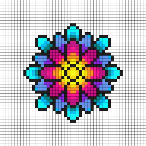 Flower Perler Bead Pattern Bead Sprites Misc Fuse Bead Patterns