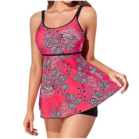 Seaopen Piece Tankini With Skirt Swimsuits For Plus Size Women