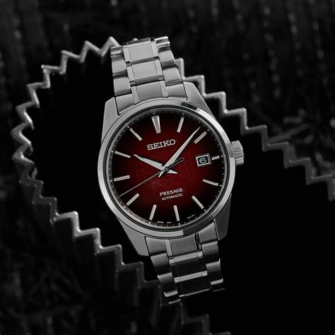 Seiko Presage Sharp Edged Series Red AMJ Watches