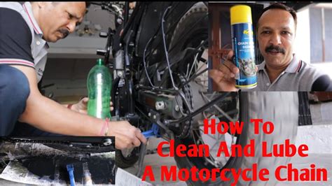 How To Clean And Lube Your Motorcycle Chain At Home Youtube