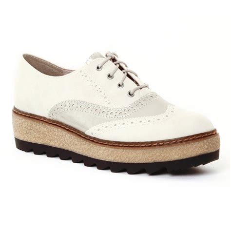 Tamaris Shell Gold Derbys Beige Argent Printemps T Chez Trois