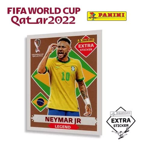 Figurinha Extra Sticker Copa Neymar Messi Cr Mbappe Mebuscar Brasil