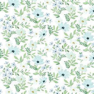 BRANCHED FLORAL Blue Wall Decor Luxury Floral Wallpaper Roll Self