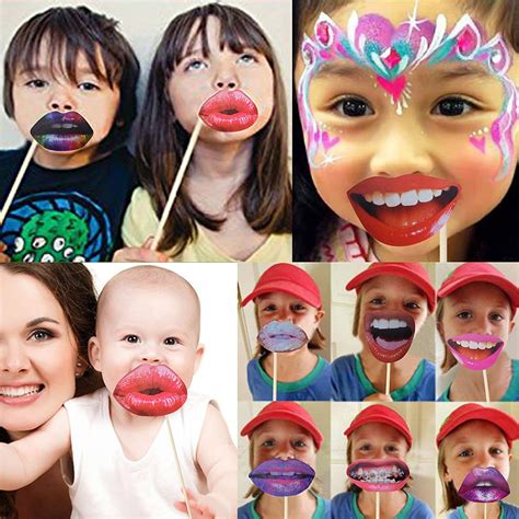 20pcs Wedding Birthday Photo Booth Props Funny Lip Mouth Decorations