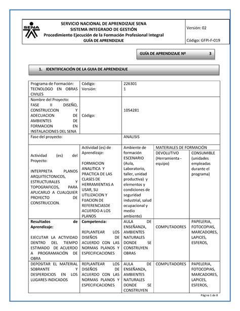 Guia Guia Trabajo Sistema Integrado De Gestin Procedimiento