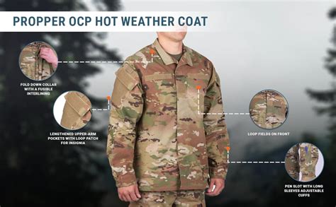 Amazon Propper Men S OCP Hot Weather Tactical Coat IHWCU Uniform