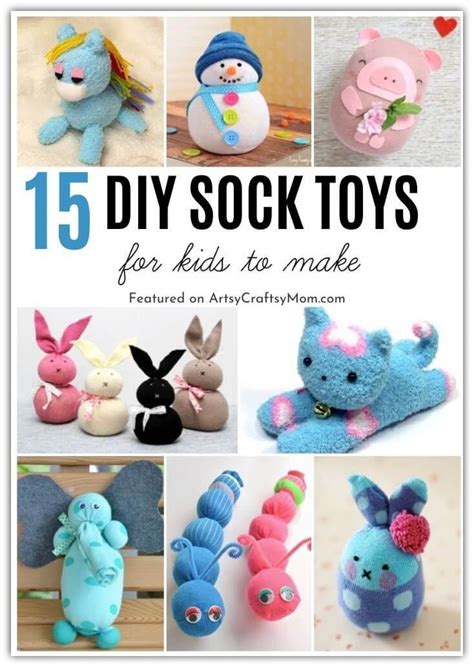 cute  easy diy sock toys  kids sock stuffed animals diy