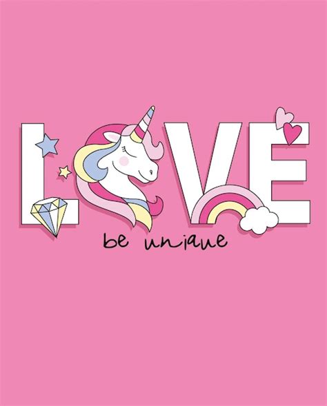 Premium Vector Hand Drawn Cute Unicorn Illustration For T Shirt Printing